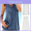 Premium Quality Blouse Femme T-shirt D't Col V Sans Manches For Stylish Comfort
