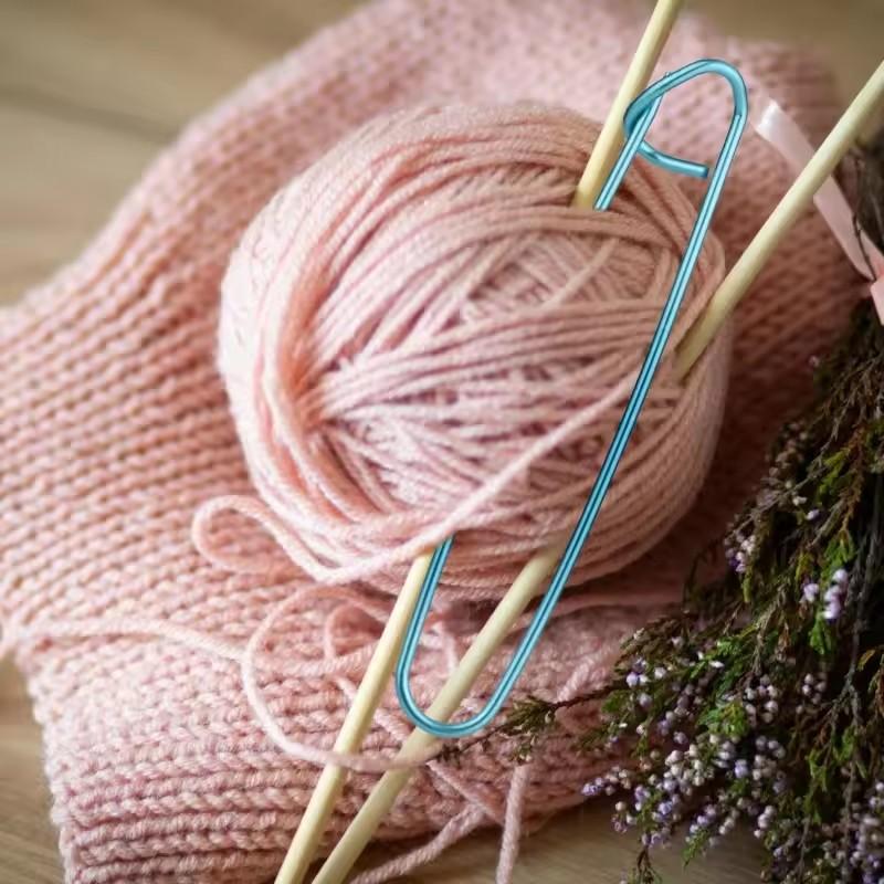 1Set Crochet Marker Kit With Big Eye Plastic Needles Stitch Marker Ring Crochet Clips U Shape Needles For Sewing Work