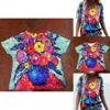 Summer Casual T Shirt With Floral Print And V Neck For Women