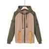 Men Hooded Jacket Autumn Winter Zip-up Hoodie Multi-Pocket Fleece Lined Sweatshirt Jacket for Daily