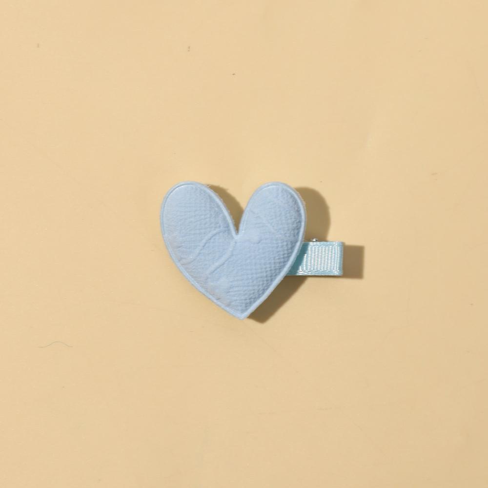 

Princess Hair Clips for Children Solid Color Heart Shape Padded Applique Hairclip for Baby Girl Handmade Kids Hair Accessories One Size