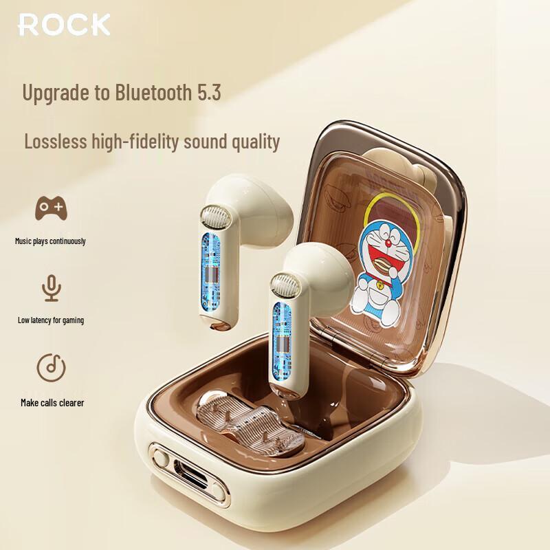 

ROCK Doraemon Dorayaki Bluetooth 5.3 Half-in-ear TWS Earbuds