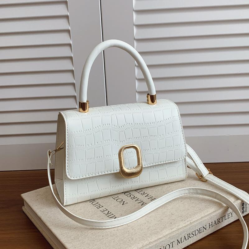 

Простая сумка-тоут Маленькая квадратная сумка Весенняя новая модная сумка на плечо Тренд универсальная темпераментная сумка-мессенджер белый