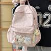 Schulrucksack1011 neuer kontrastfarbener transparenter gepunkteter Rucksack weiblich süßer Schüler-Schulrucksack transparenter Schmerzbeutel Mädchen-Rucksack