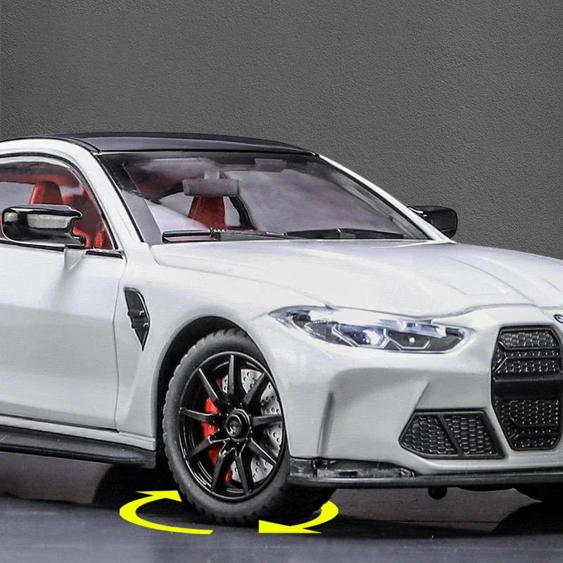 1:24 BMW M4 IM Supercar Alloy Muscle Model Car Toy Diecasts Metal Casting Sound and Light Car Toys For Children Vehicle