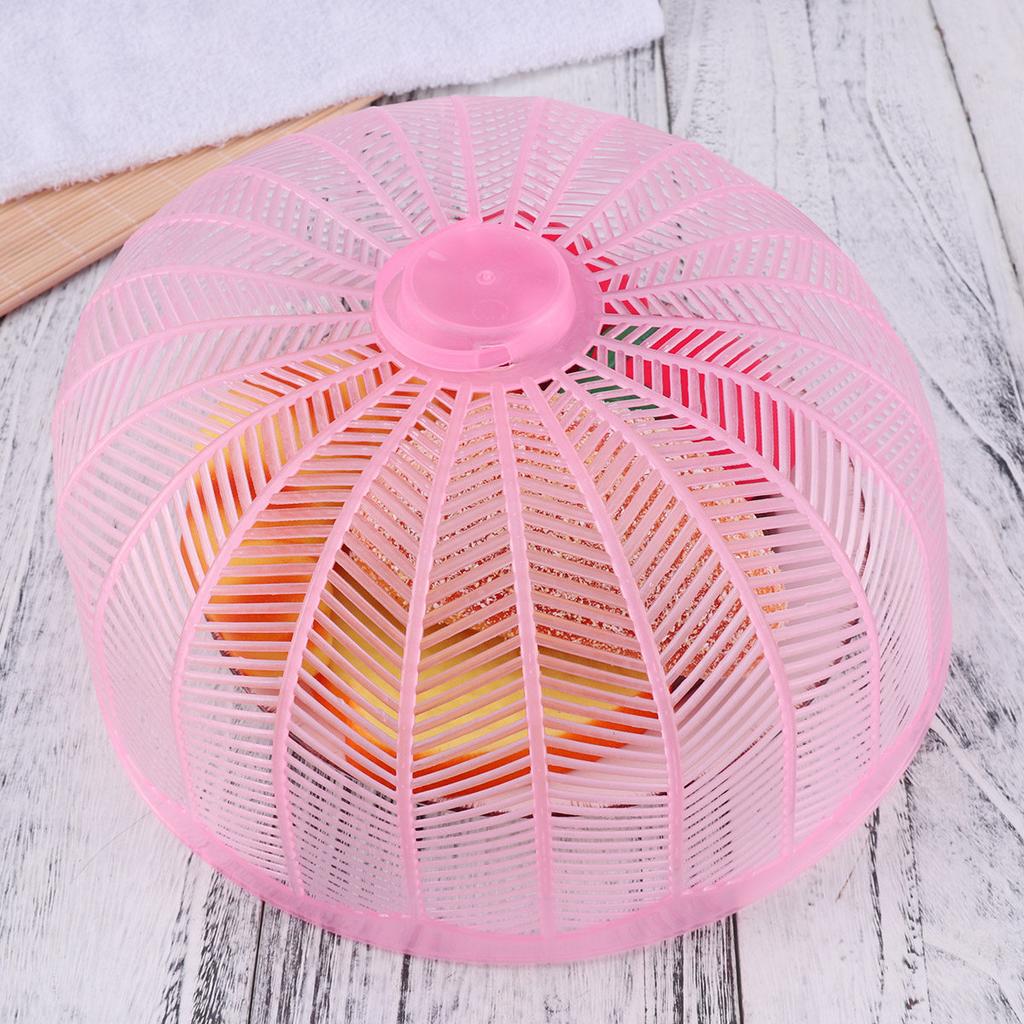Umbrella Shape Food Cover Plastic Kitchen Covers Barbecue Picnic Party Fly Proof Dish Cover Travel Camping Pool Easy Clean