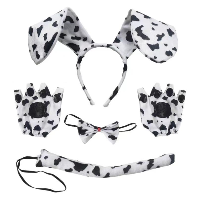 

Костюм Мавпи/Собаки/Корови/Леопарда/Ведмедя Набір Вуха Хвіст Метелик Тварина Карнавальний Набір Аксесуарів для Хелловіну Косплею