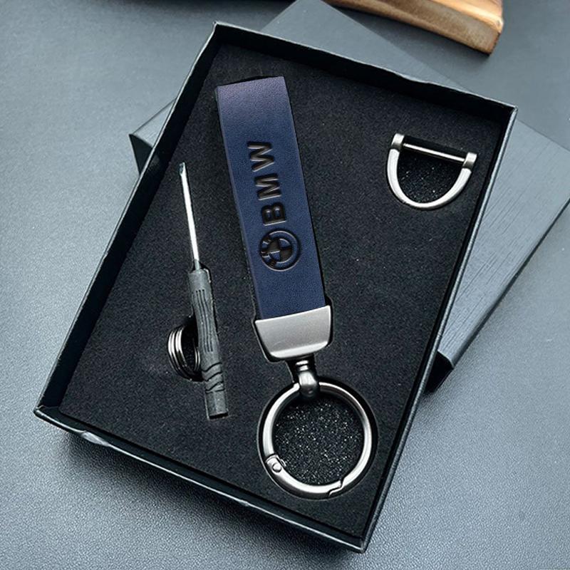 Leather Zinc Alloy Car Keychain Key Ring For BMW X1 X2 X3 X5 X4 X6 X7 G30 G20 G32 G11 G12 F40 F30 F20 F10 F34 F07 accessories msvc59