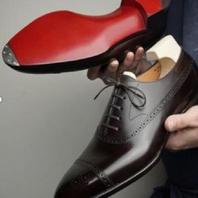 Scarpe Formale Uomo Moda Retrò PU Lusso Business Sovradimensionate Festa Ufficio Business Scarpe con Tacco Blocco Suola Rossa Nero Marrone Taglia 38-48 Scarpe Uomo