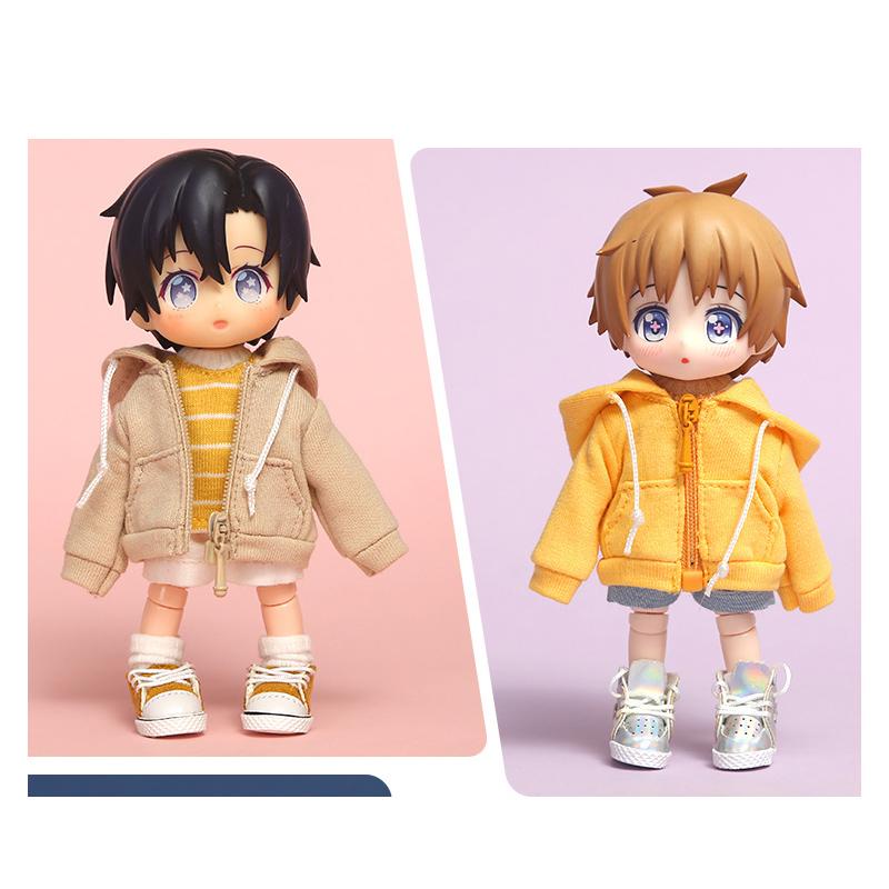 OB11 Puppenkleidung Hoodies Hosen Für Molly P9 1/12 BJD Puppen