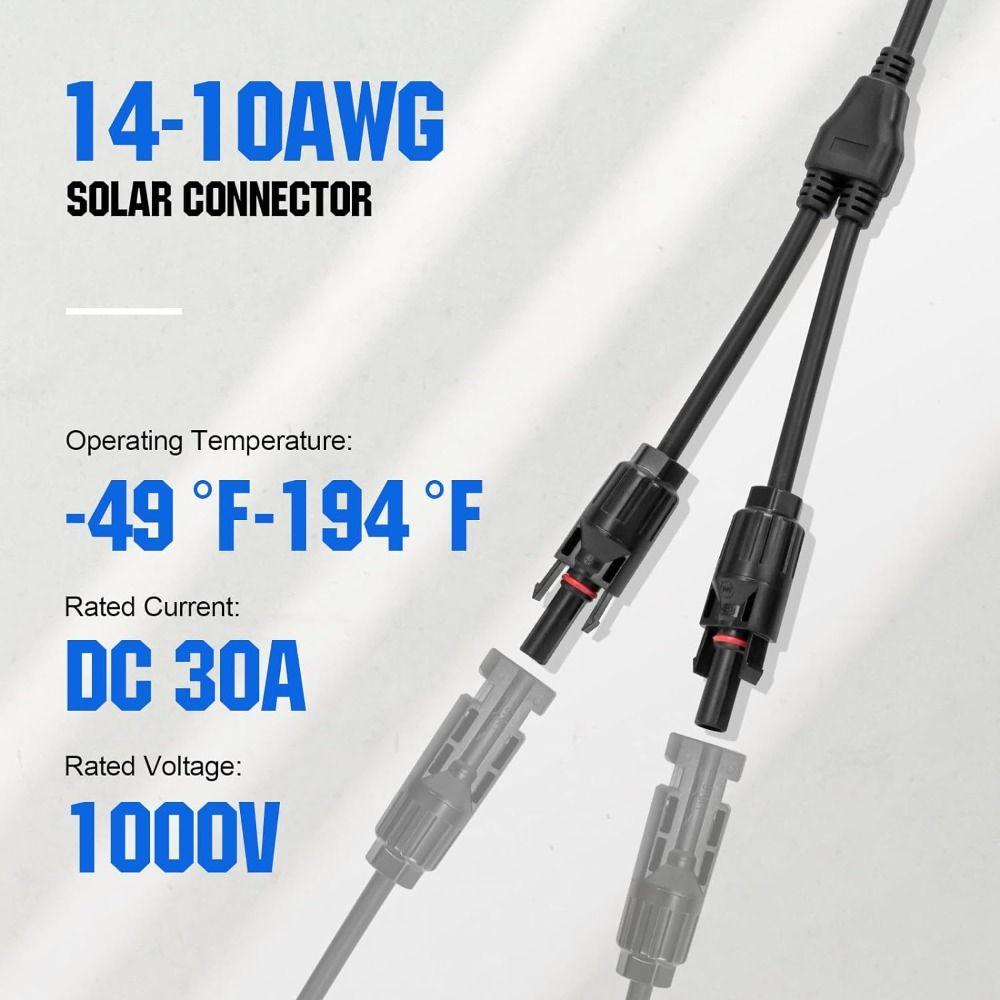 1000V/30A Solar Panel Connectors Flame Retardant Photovoltaic Cable Connectors  Solar Power System