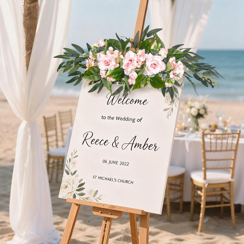 New Wedding Door Decorations, Flower Arrangements, Wedding Hotel Scene Layout, Hanging Flowers, Artificial Flowers for Parties