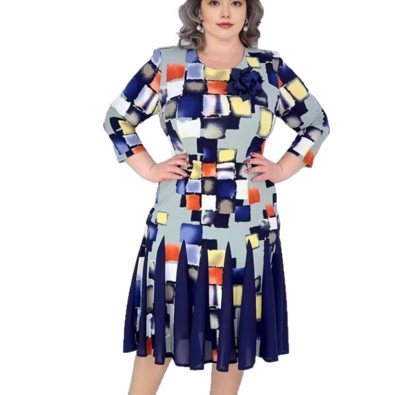 2025 European & American Print New Dress