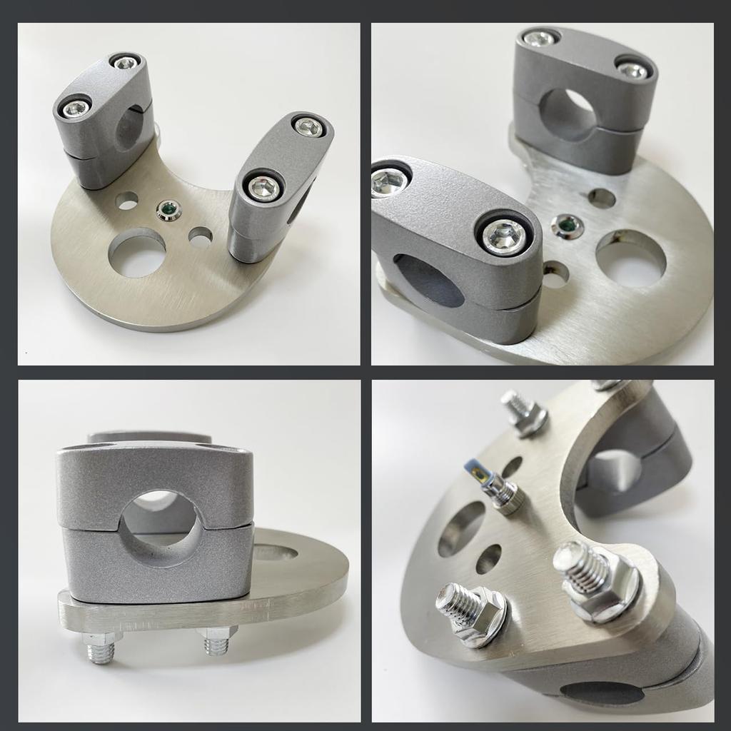 Start Side Handle Post for Super Cub C50 C70 C90 Motorcycle Handle Parts Bar Handle Kit Handle Diameter 22.2mm (Silver)