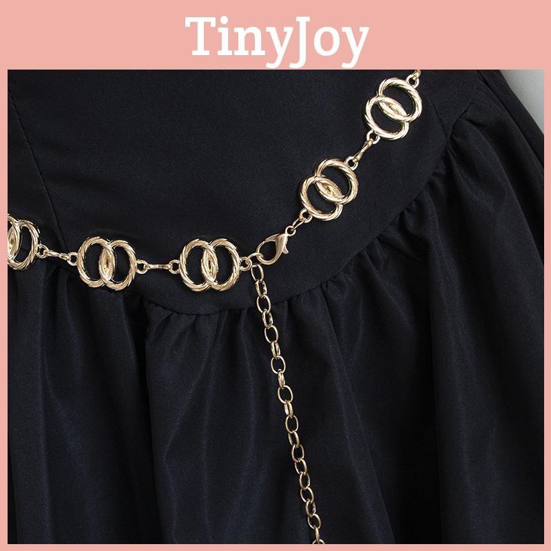 Double Women Metal Ring Waist Chain Summer Stylish Jewelry Chain Accessory