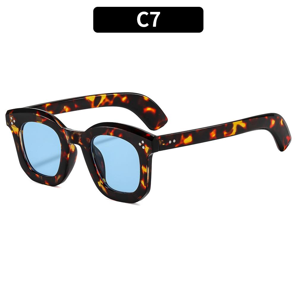 Unisex Hip-Hop Square Frame Sunglasses New Fashion Trend UV Protection Sun Glasses for Outdoor Streetwear