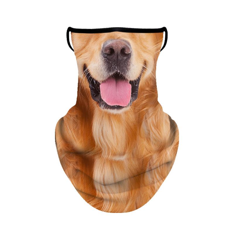 

Маска для лица животное TikTok: Уличный солнцезащитный бафф на шею с креплением за уши для велоспорта, ледяной шелк, дышащий, готов к лету One Size