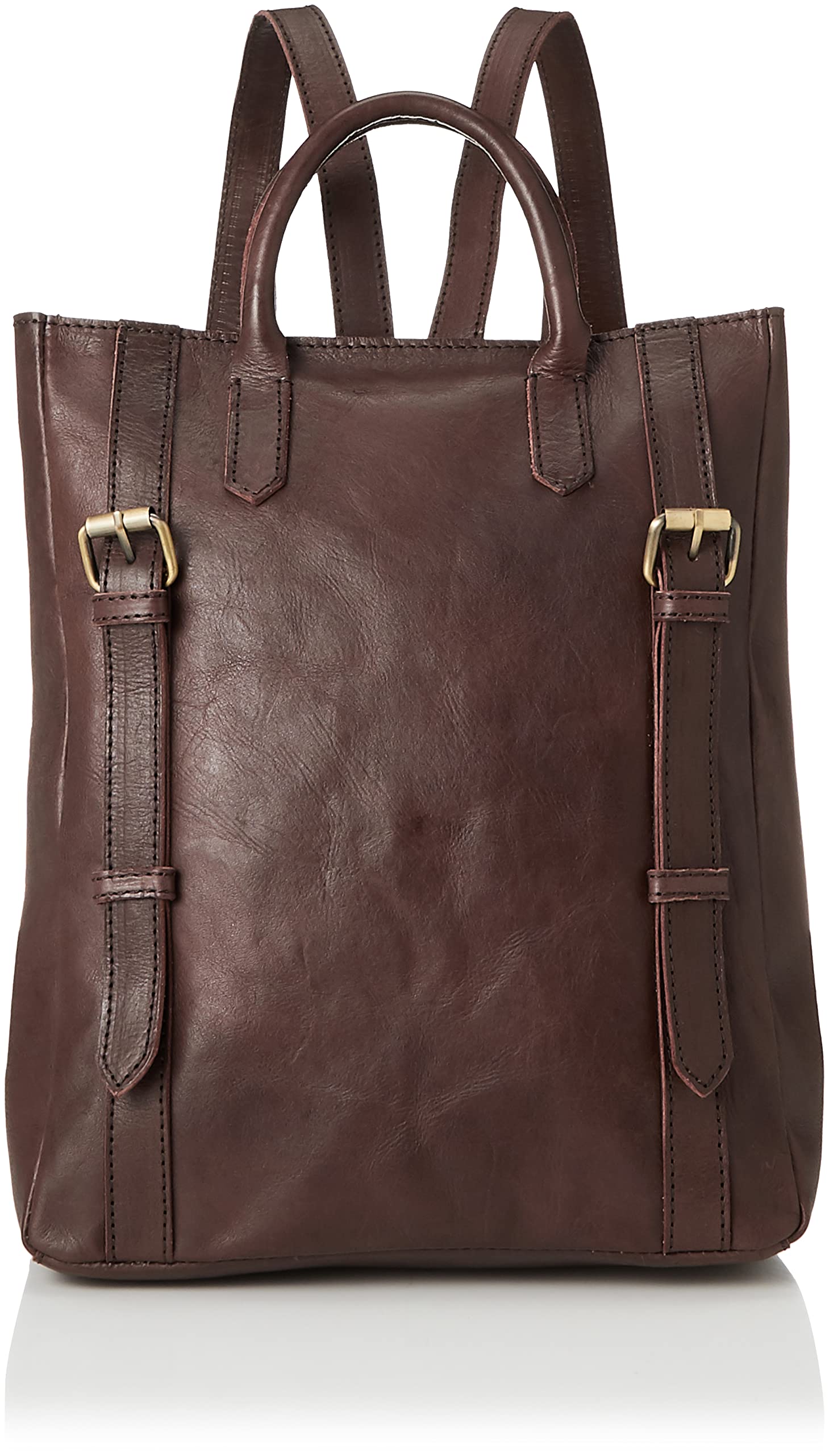 

Leather Backpack Brown One Size [Peak Speak] YS-9106 Women s коричневий