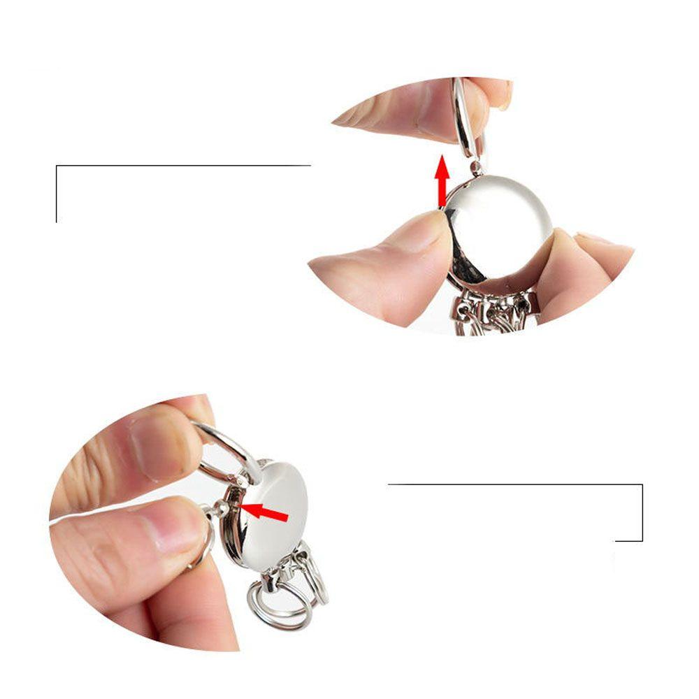 Quality Pants Waist Belt Keyring Keychain Clip Holder Key Chain Detachable Keychain 4 Ring Keyring