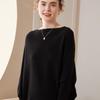 Asymmetrical One-Shoulder Batwing Sleeve Cashmere Top for Women (Spring/Autumn/Winter 2023)