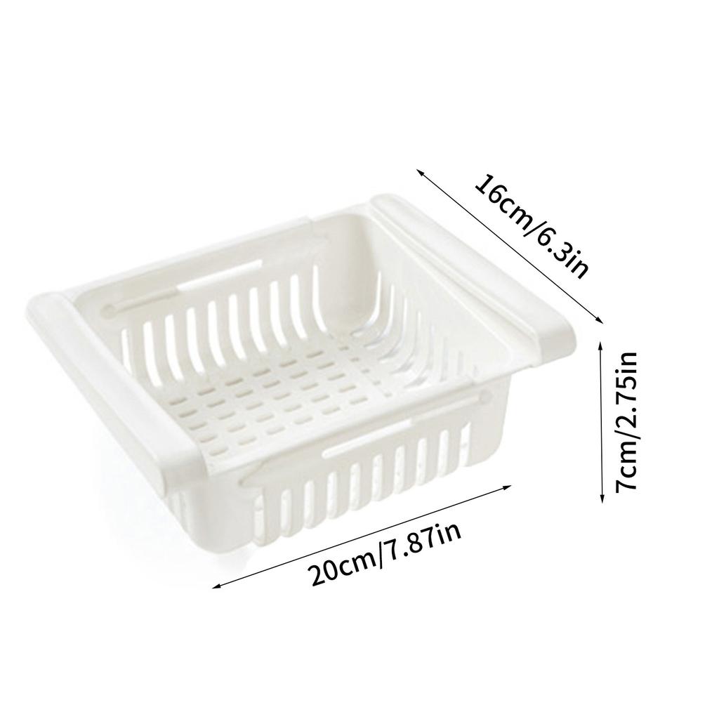 Ausziehbarer Kühlschrank-Aufbewahrungsbox-Halter, Lebensmittel-Organizer, Schubladenregal