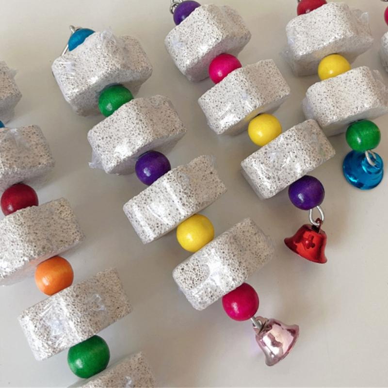 Parrot Chewing Toy Mineral Stone Parrots Beaks Grinding Toy Bites Resistant Cockatiels Parakeets Hangings Bird Molar Toy
