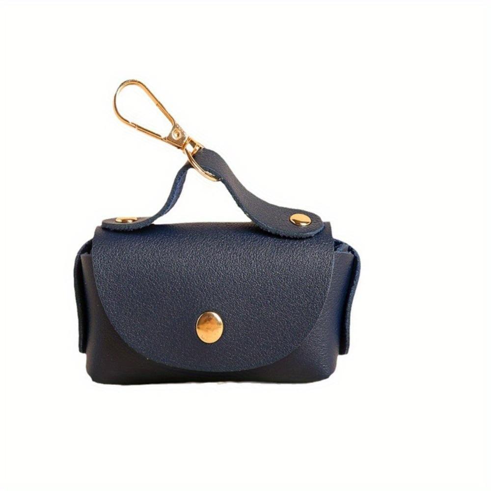 

1 шт. Стильный держатель для пакетов для питомцев из искусственной кожи, держатель для пакетов для собачьих отходов с дозатором, портативный органайзер для пакетов для собачьих отходов, товары для питомцев темно-синий