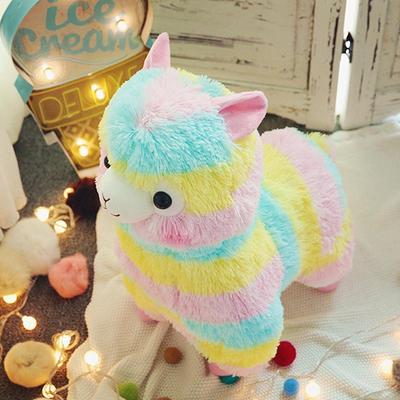 Rainbow Alpaca Plush Toy - Mythical Beast Rag Doll Pillow