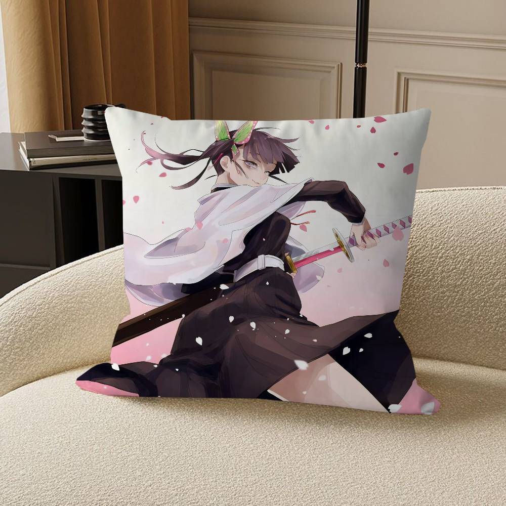 

Demon-Slayer Tsuyuri-Kanawo Cushion Cover Decorative Pillow Sofa Home Decor Case Pillow Cases 12x12Inch