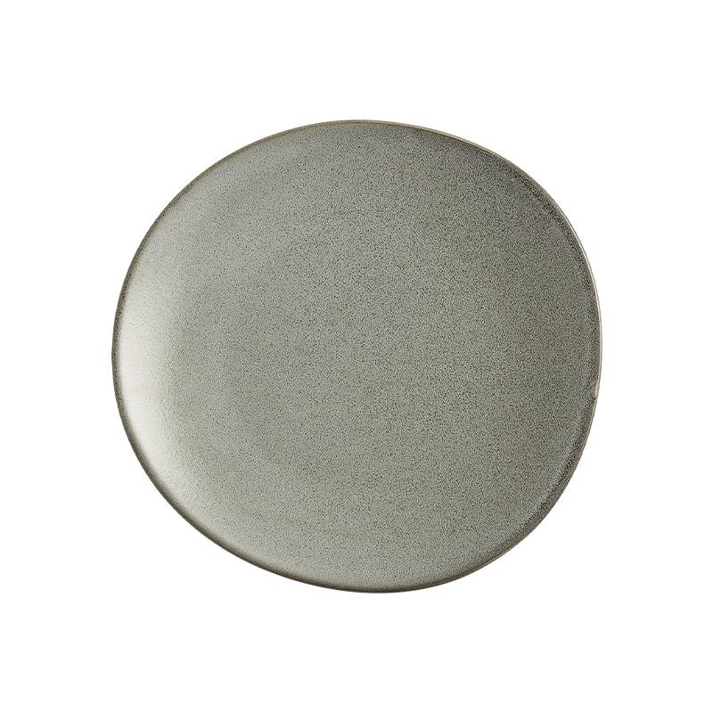 Japanese Special-Shaped Steak Plate Ceramic Western Plate Household Retro Dish Plate Ins Light Food Plate Hot Pot Personalized Tableware