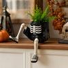Halloween Resin Planter with Quirky Sitting Character and Dangling Legs for Indoor Home Decor