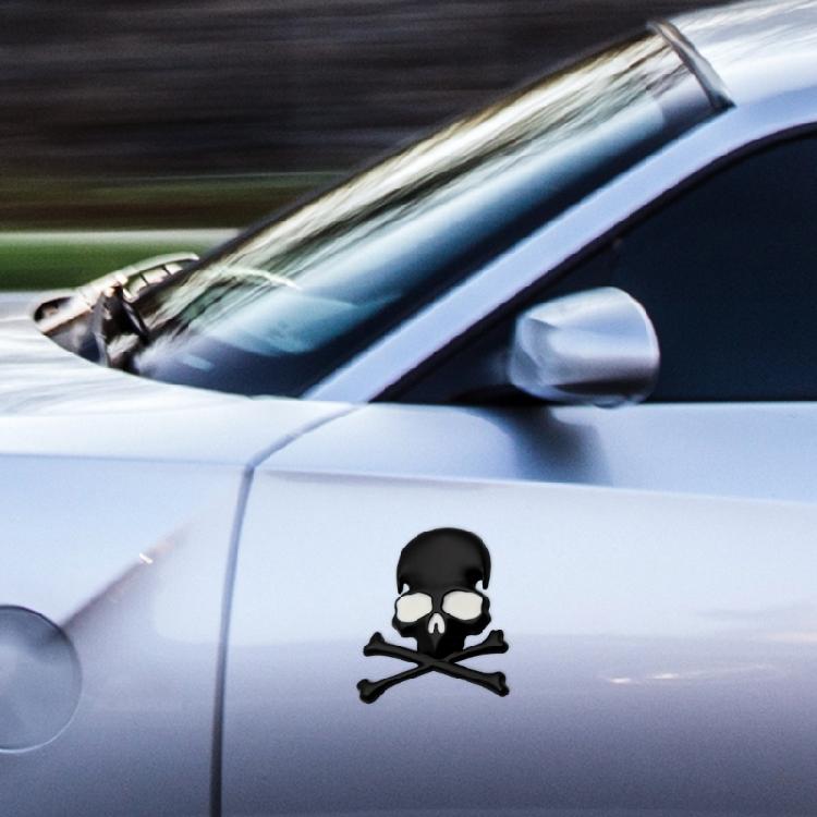 Skull & Crossbones 3D Metal Emblems Waterproof Auto Decal Unique for Autos & Motorbikes Add a Touch of Personality