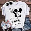 2025 New Fashion 26 Letter Print Women's T-shirt Disney Minnie Top Casual T-shirt Summer Short Sleeve Pattern Women's Clothing