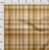 oneOone Cotton Flex Dark Beige Fabric Plaid Sewing Material Print Fabric By The Yard 40 Inch