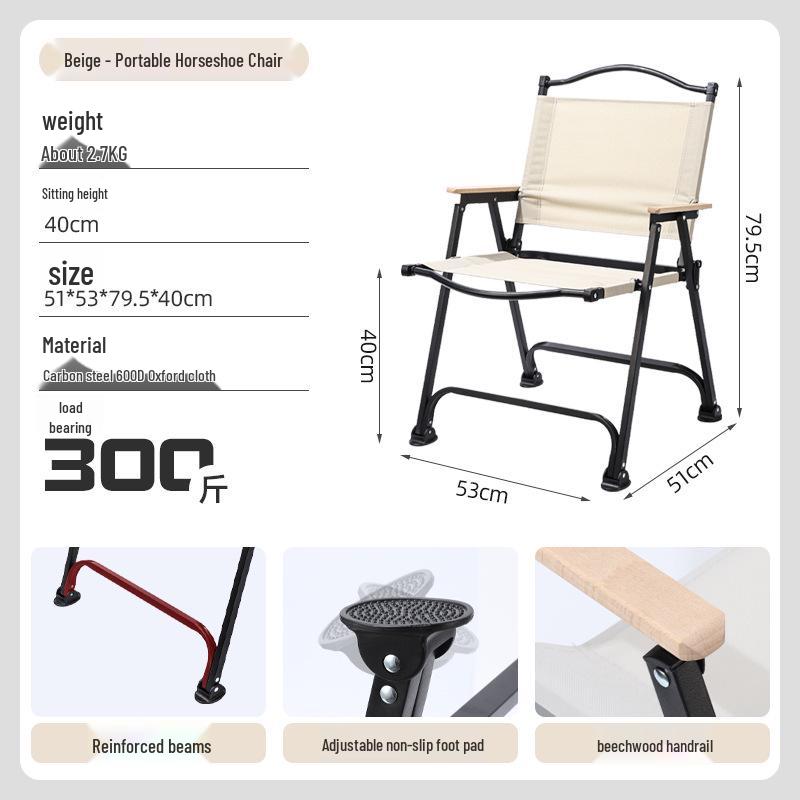 Kermit Outdoor Portable Aluminum Folding Camping & Fishing Chair