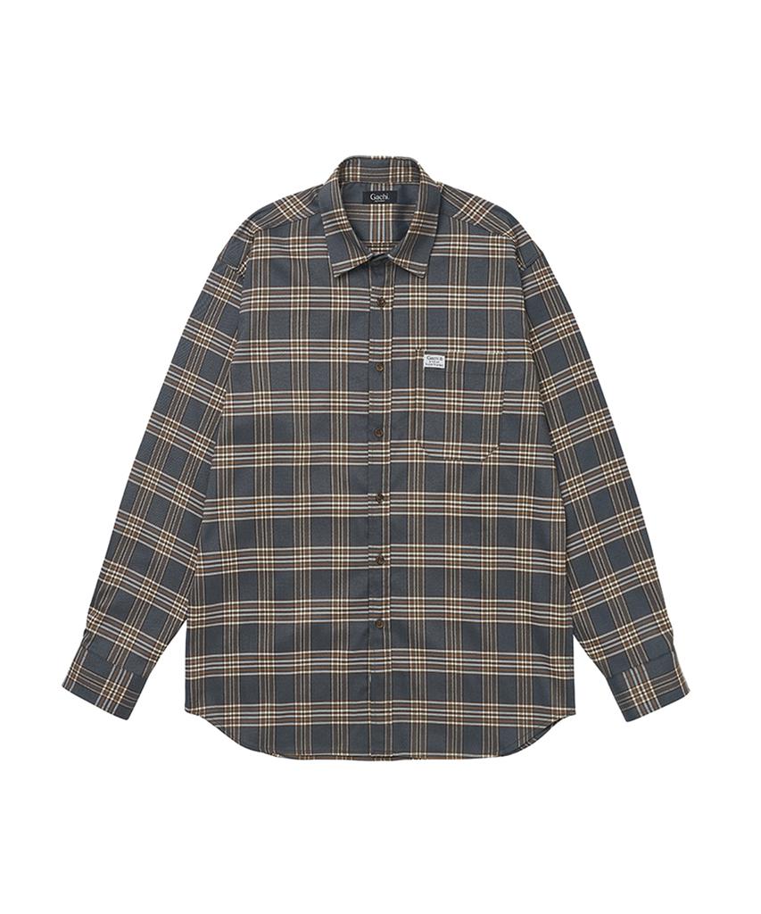 Gachi Check Pattern Loose Fit Overshirt
