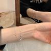 Three Layer Silver Round Bead Bracelet Women Minimalist Luxury Fashion Jewelry