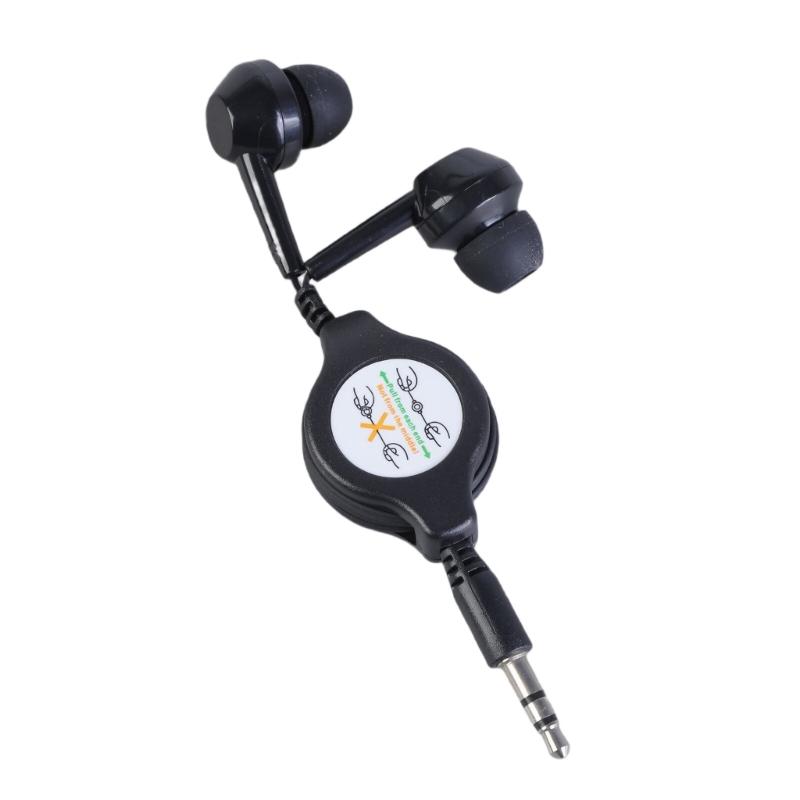 

Portable 3.5mm Earphones With Retractable Cable Headset For Smartphones Tablets Desktop Computers Accessories