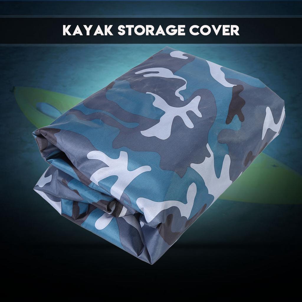 Wodoodporny pokrowiec ochronny na kurz z ochroną UV 4,5 m dla 3,6?4m Kajak Łódź(Kamuflaż Oceaniczny)