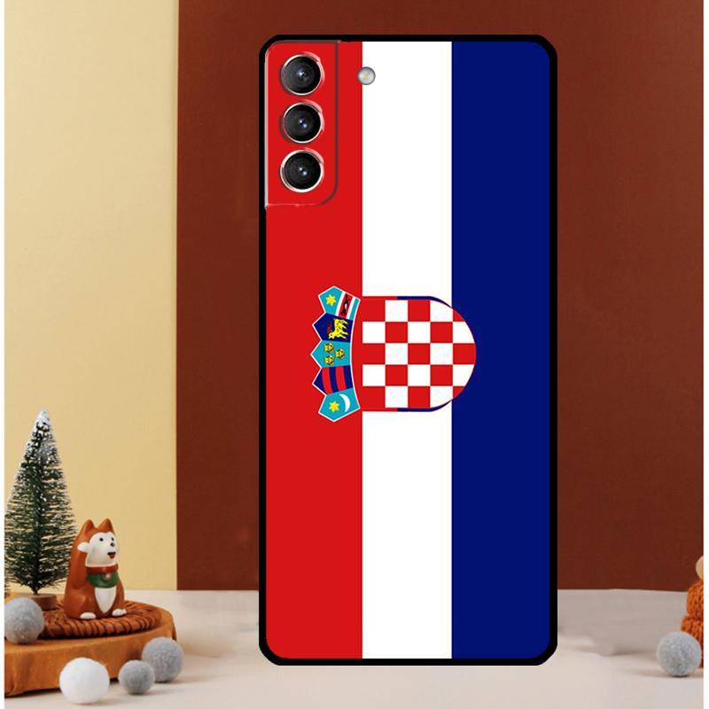 Croatia Flag Case For Samsung Galaxy S23 Ultra S24 S22 Note 20 Ultra 10 Plus S8 S9 S10 S20 S21 FE Cover