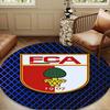 1PC Augs-burg Crest Round Rug for Livingroom,Bedroom, Palyroom, Chair Rug, Area Rug, Circle Carpet, Large Size Fan Christmas Gift