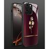 Goldene Rose Muster Gehärtetes Glas Handyhülle Für iPhone 17 16 15 14 13 12 11 Pro Max 17Air 16E 7 8 Plus XR XS X Stoßfeste Hülle