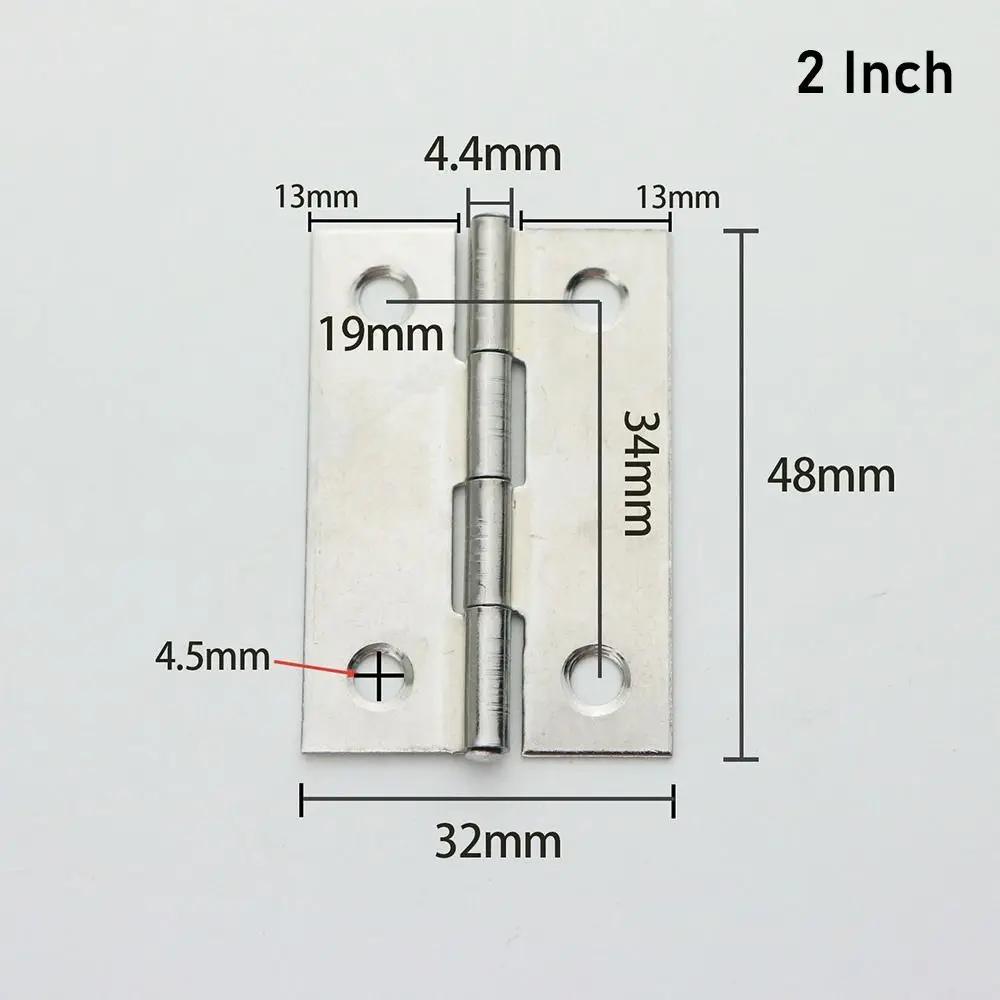 201 Stainless Steel Door Hinges 1/1.5/2/2.5/3 Inch Folding Aluminum Core Cross Hinge Window Accessories Furniture Hardware