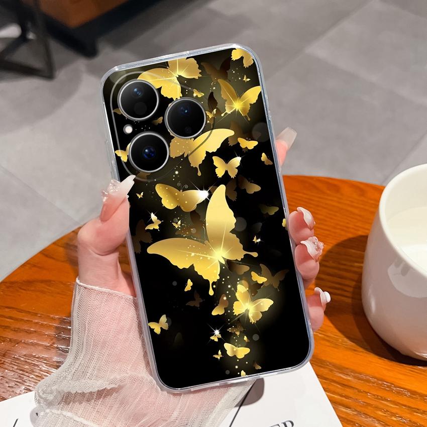 Para Huawei Pura 80 Ultra Honor 400 Magic5 Pro Capa de Telefone Padrão Astronauta Fofo TPU Transparente À Prova de Choque Protetora Capa Traseira Macia Para Huawei Capa