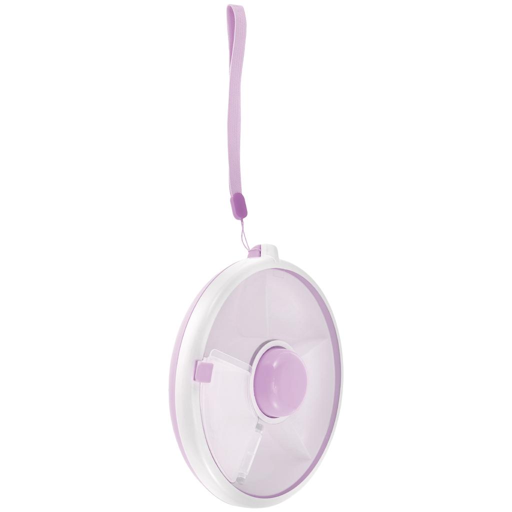 Portable Kids Snack Containers 5-Grid Toddler 360° Spinner ABS Plastic Snack Tray for Snack Candy Nut Picnic Storage Boxes