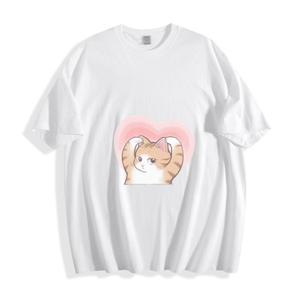 Cute Kitty Love T-Shirt - Heartwarming Cat Design Unisex Tee