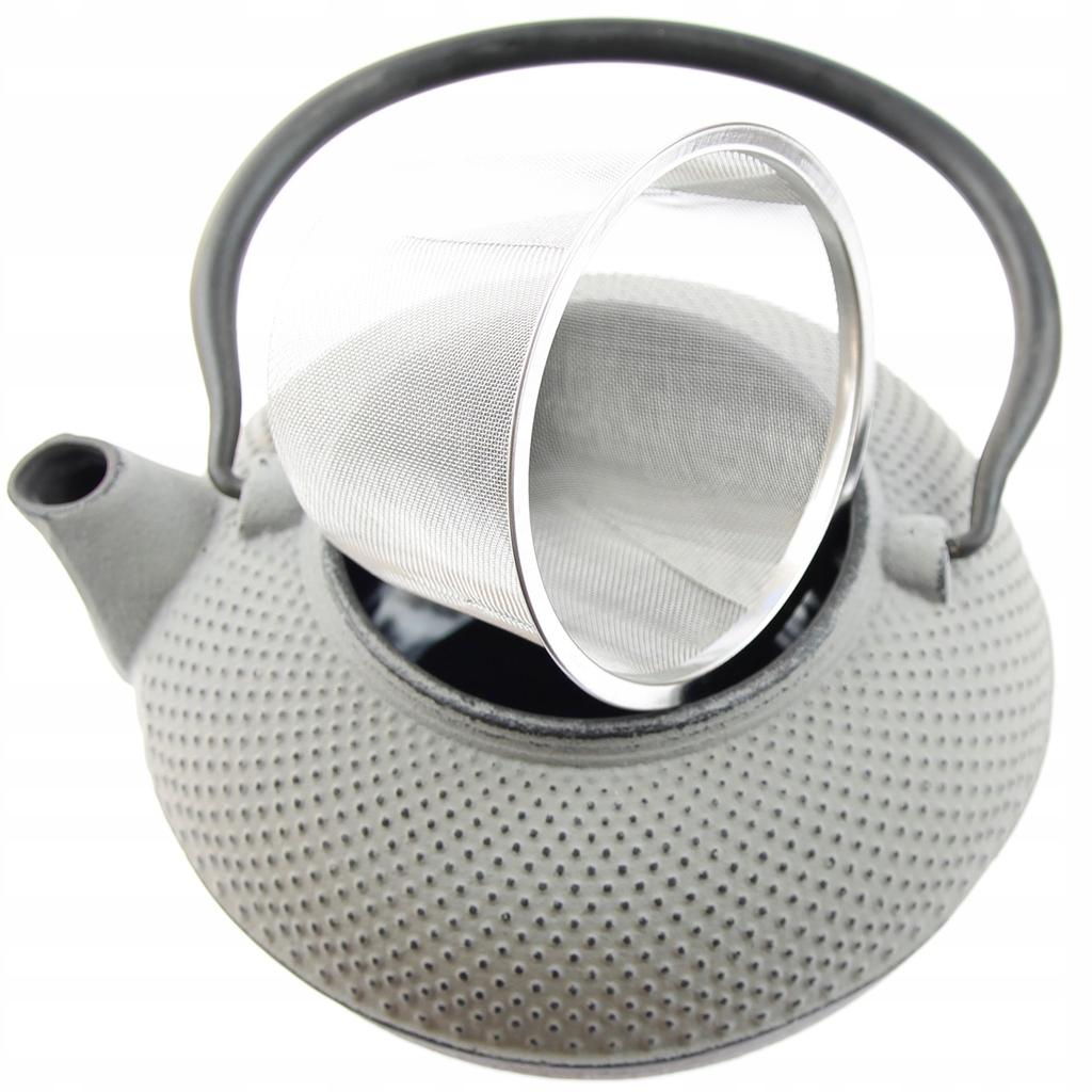 Cast Iron Kettle Tea Pot 1.5L Set Of 4 Cups Cast Iron Warmer