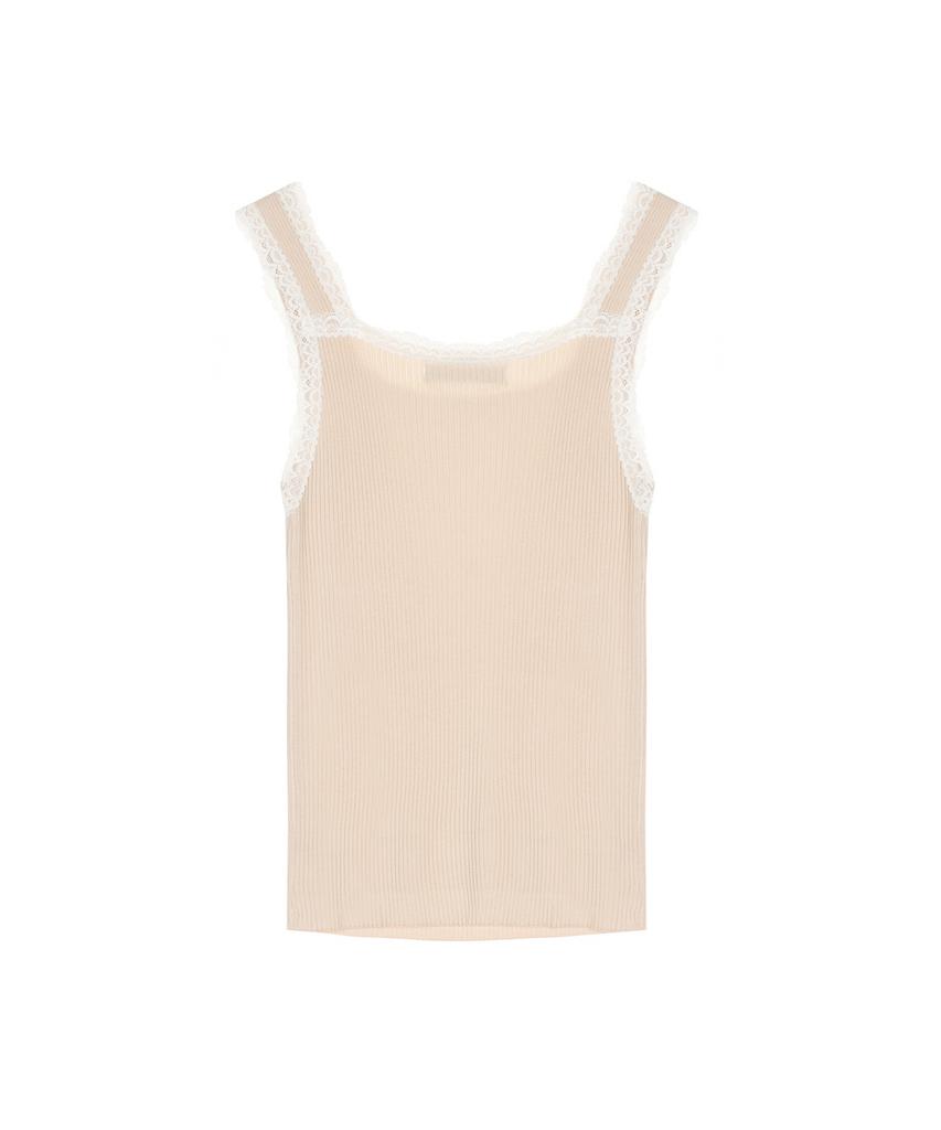 Nigaennikol Lace Knit Sleeveless_Beige