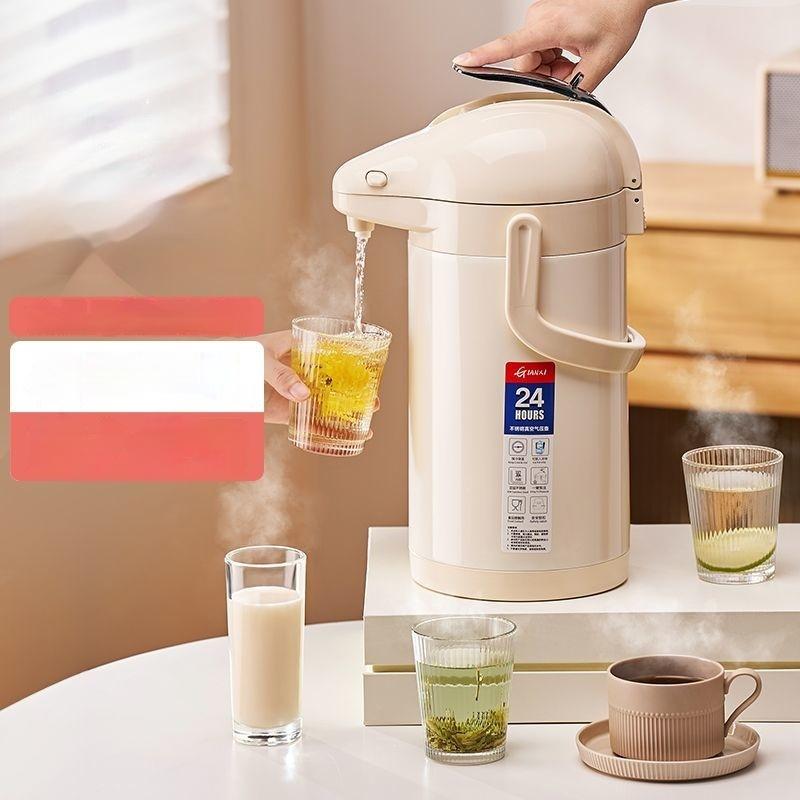 Luftdruck-Wasserflasche 4L Großes Fassungsvermögen Offene Wasserflasche Drück-Wasserflasche Glas-Innentank