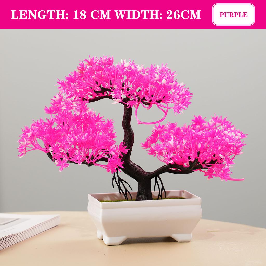 Artificial Plants Bonsai Small Tree Simulation Pot Plants Fake Flowers Table Potted Ornaments for Hotel Garden Home Decor